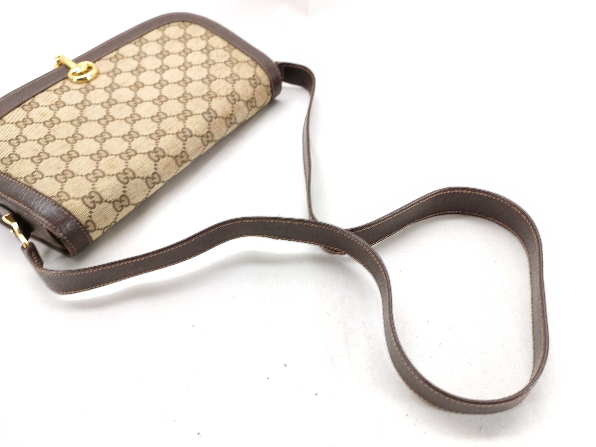 GUCCI Old GG Canvas Flap Shoulder Bag