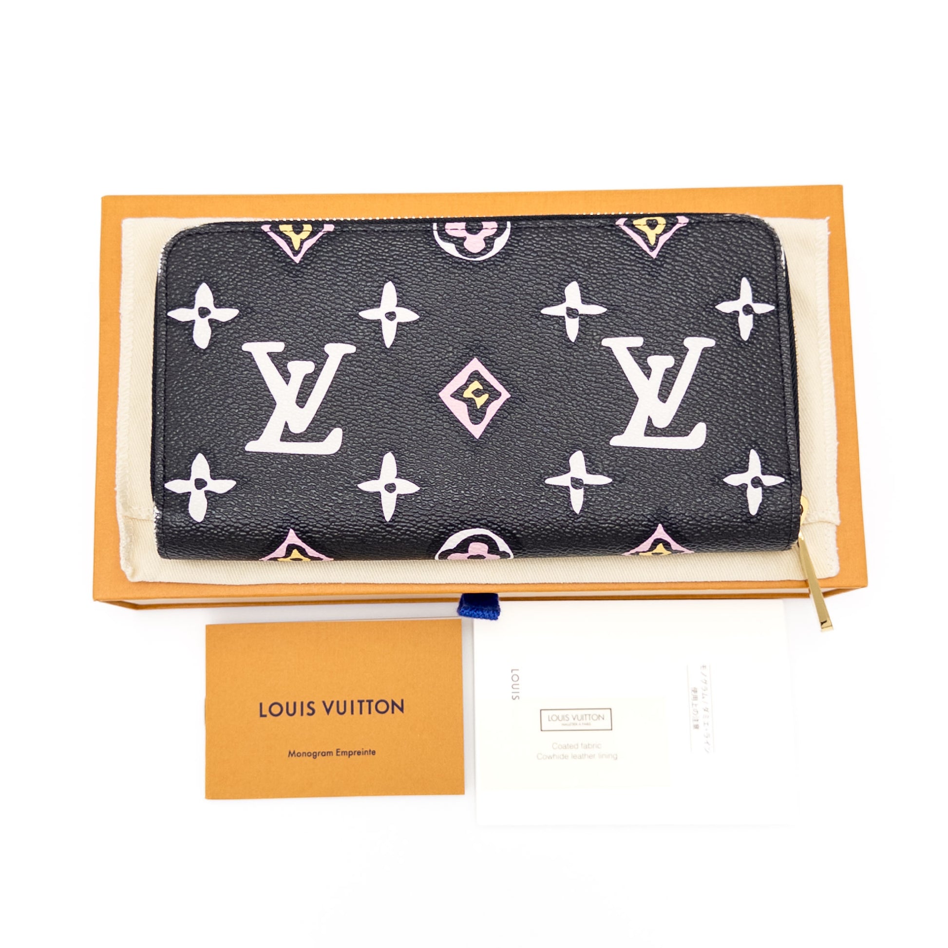 LOUIS VUITTON Monogram Wild at Heart Zippy Wallet M80683 Wallet with Box and Dust Bag