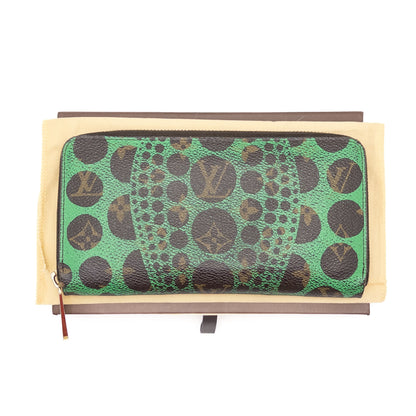 LOUIS VUITTON Monogram LOUIS VUITTON Yayoi Kusama Pumpkin Dot Zippy Wallet M60451 Wallet with Box and Dust Bag