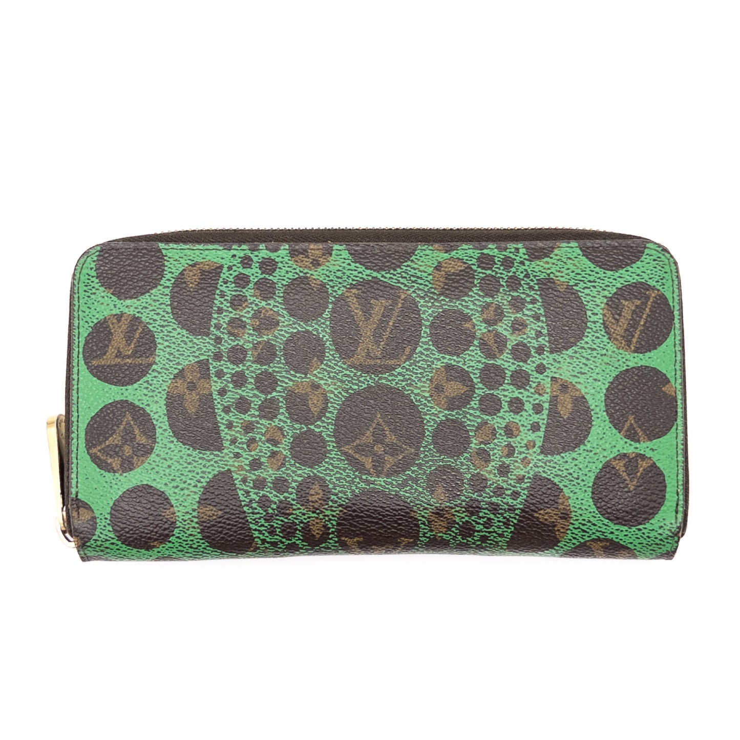 LOUIS VUITTON Monogram LOUIS VUITTON Yayoi Kusama Pumpkin Dot Zippy Wallet M60451 Wallet with Box and Dust Bag