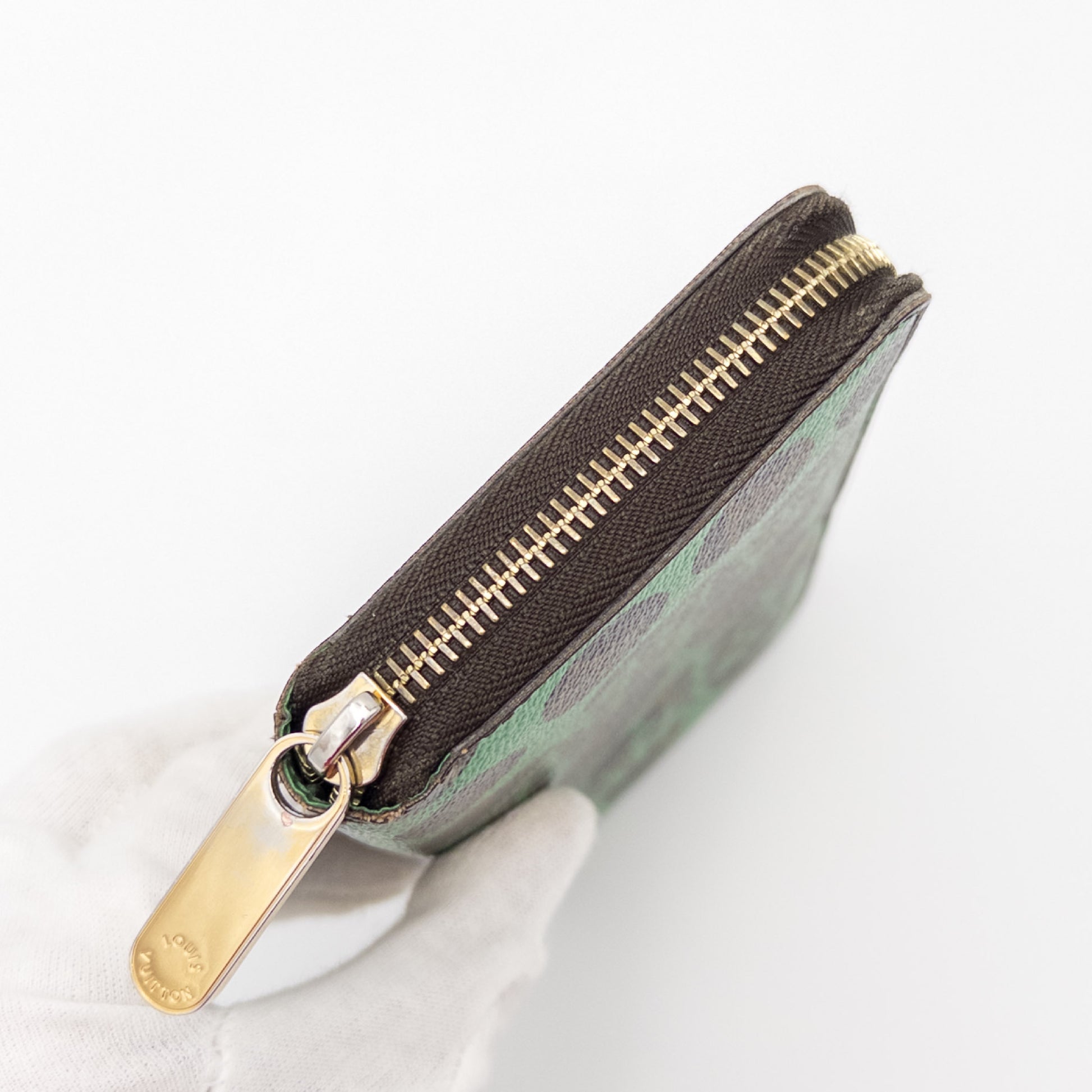 LOUIS VUITTON Monogram LOUIS VUITTON Yayoi Kusama Pumpkin Dot Zippy Wallet M60451 Wallet with Box and Dust Bag