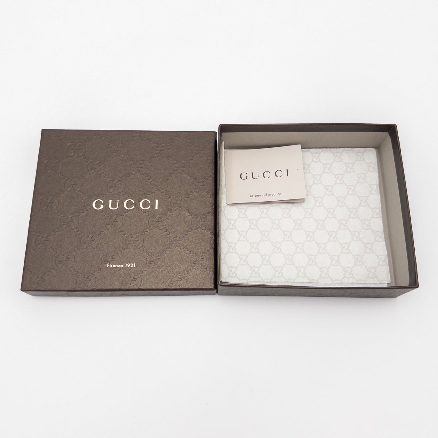 GUCCI GG Canvas Bifold Wallet, Brown, 203549, Box Included
