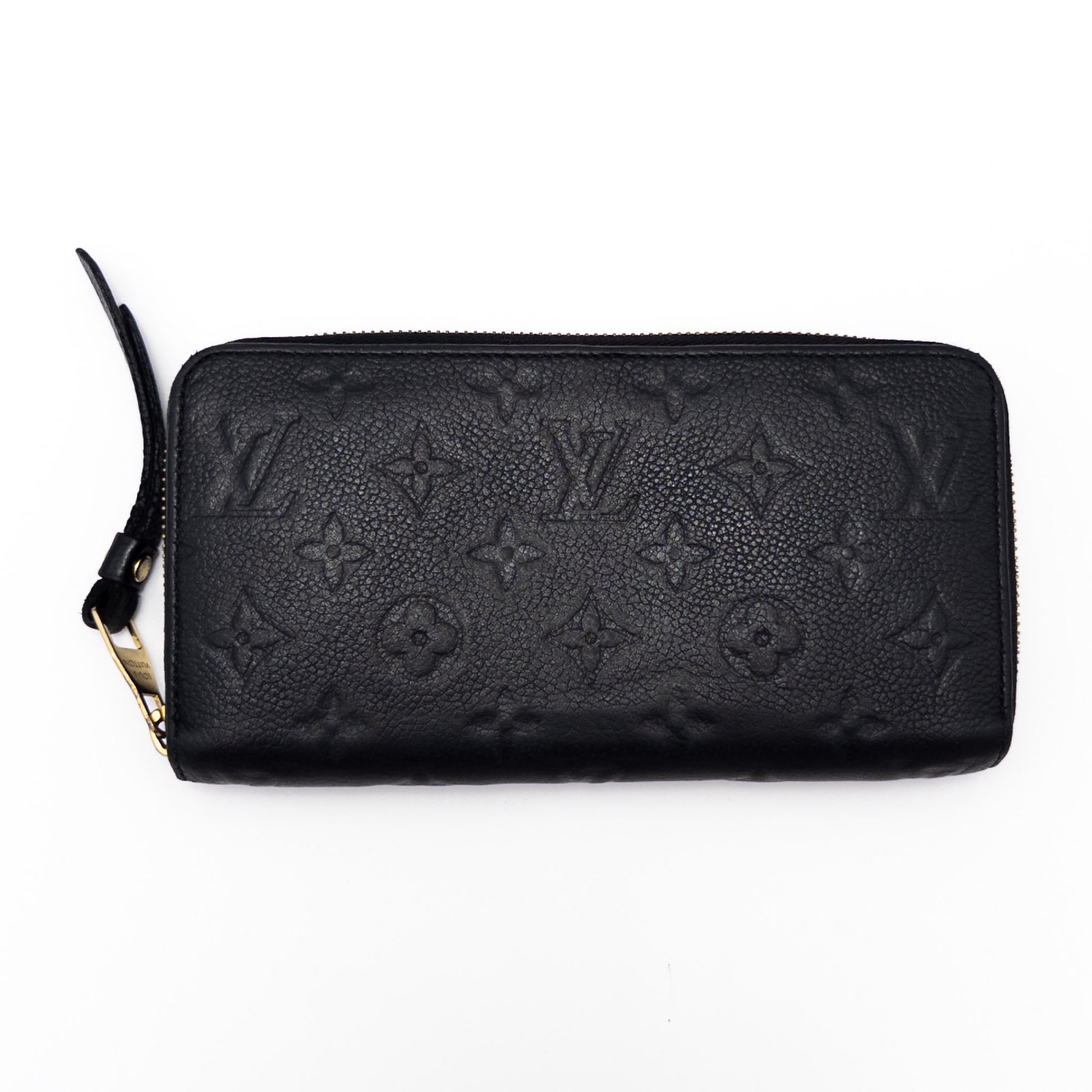 LOUIS VUITTON Monogram Empreinte Louis Vuitton Monogram Empreinte Zippy Wallet Noir M61864 Wallet