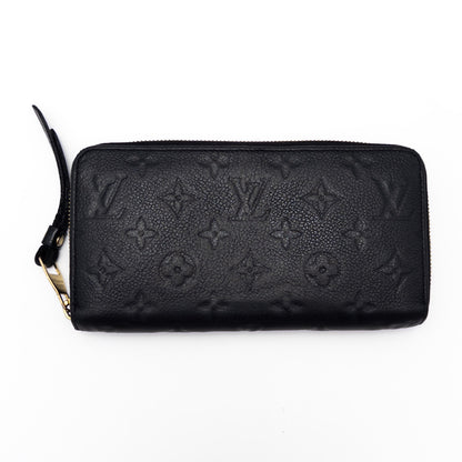 LOUIS VUITTON Monogram Empreinte Louis Vuitton Monogram Empreinte Zippy Wallet Noir M61864 Wallet