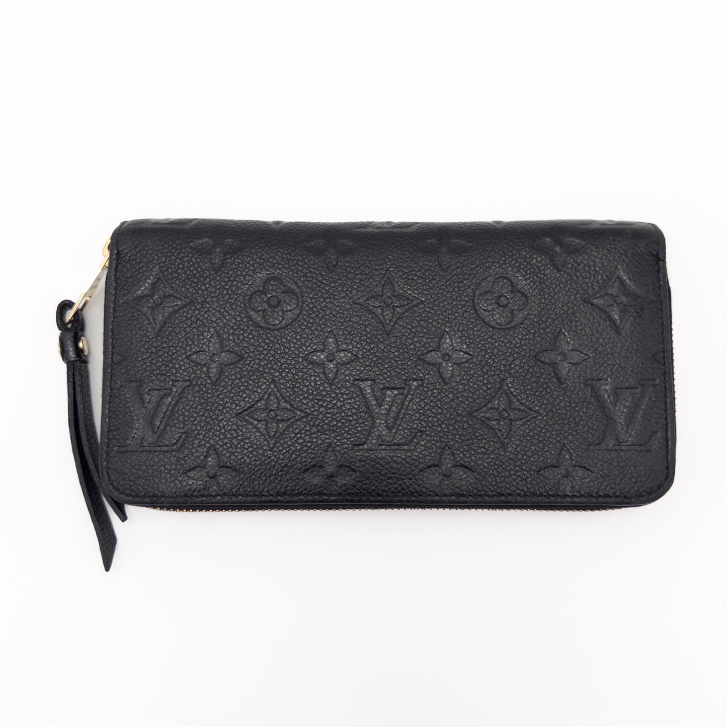 LOUIS VUITTON Monogram Empreinte Louis Vuitton Monogram Empreinte Zippy Wallet Noir M61864 Wallet