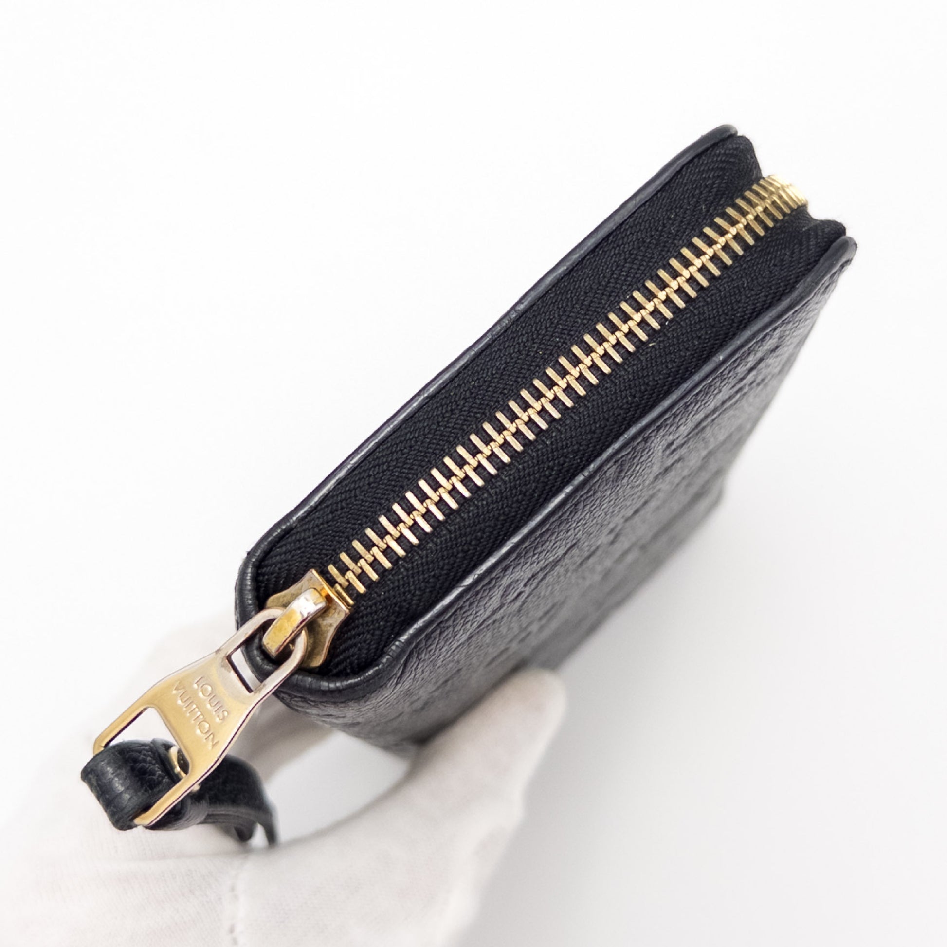 LOUIS VUITTON Monogram Empreinte Louis Vuitton Monogram Empreinte Zippy Wallet Noir M61864 Wallet