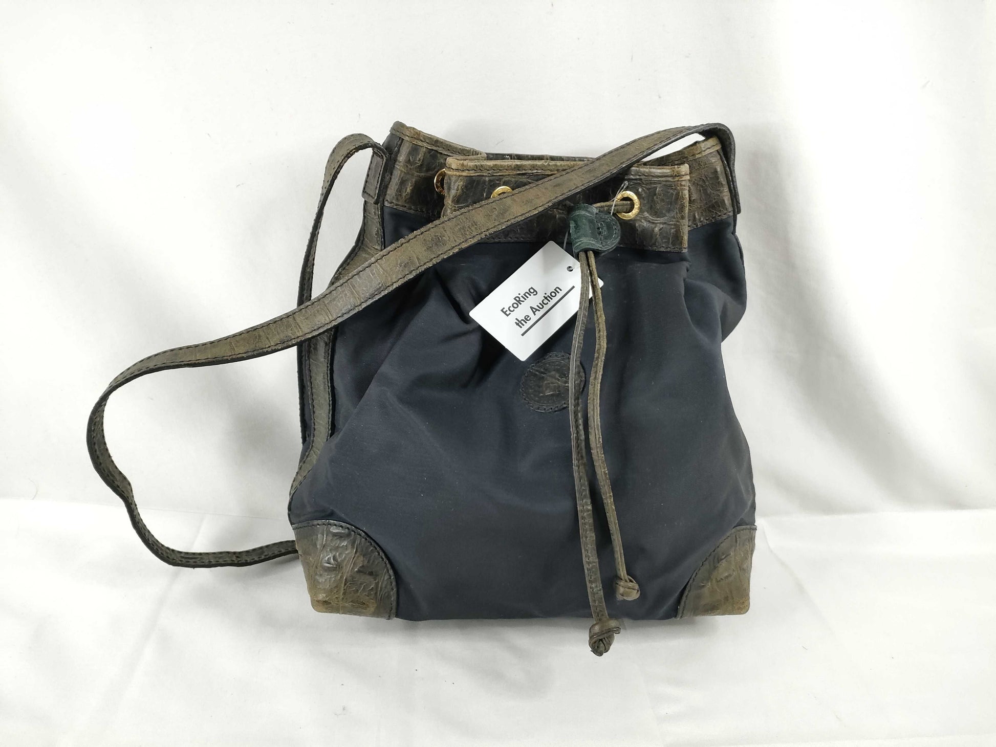 FENDI Exotic Leather Drawstring Bag Shoulder Bag