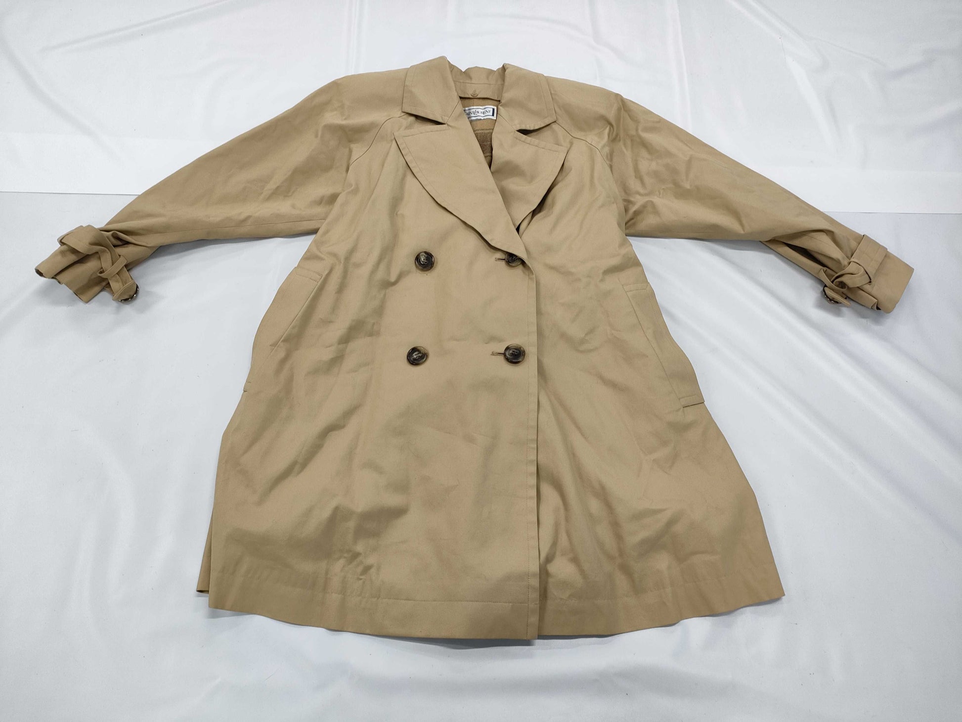 Yves Saint Laurent YSL Trench Coat Size 7A3 Coat