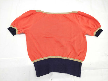 Yves Saint-Laurent Short Sleeve Knit Top, Size M