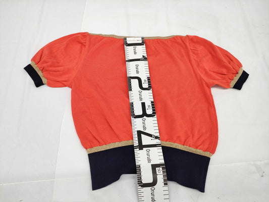 Yves Saint-Laurent Short Sleeve Knit Top, Size M