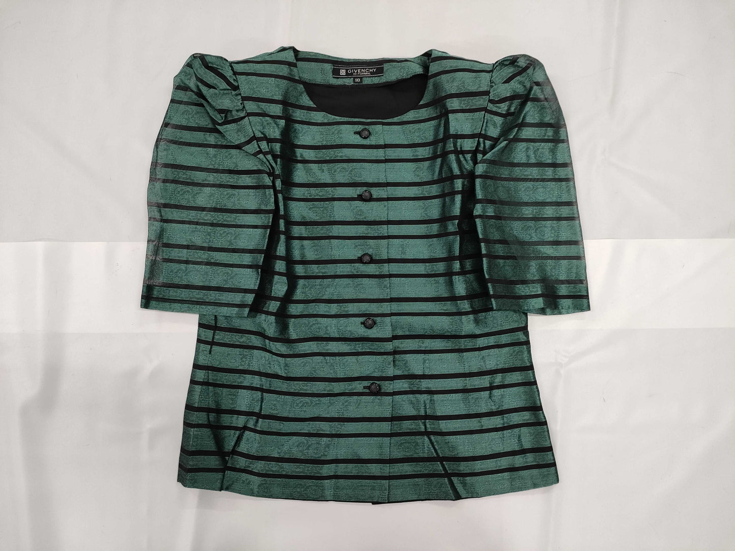 GIVENCHY puff sleeve short sleeve top size 10 tops