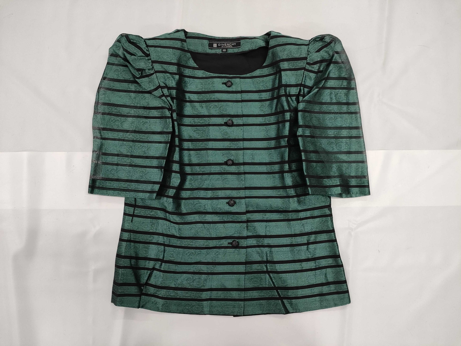 GIVENCHY puff sleeve short sleeve top size 10 tops