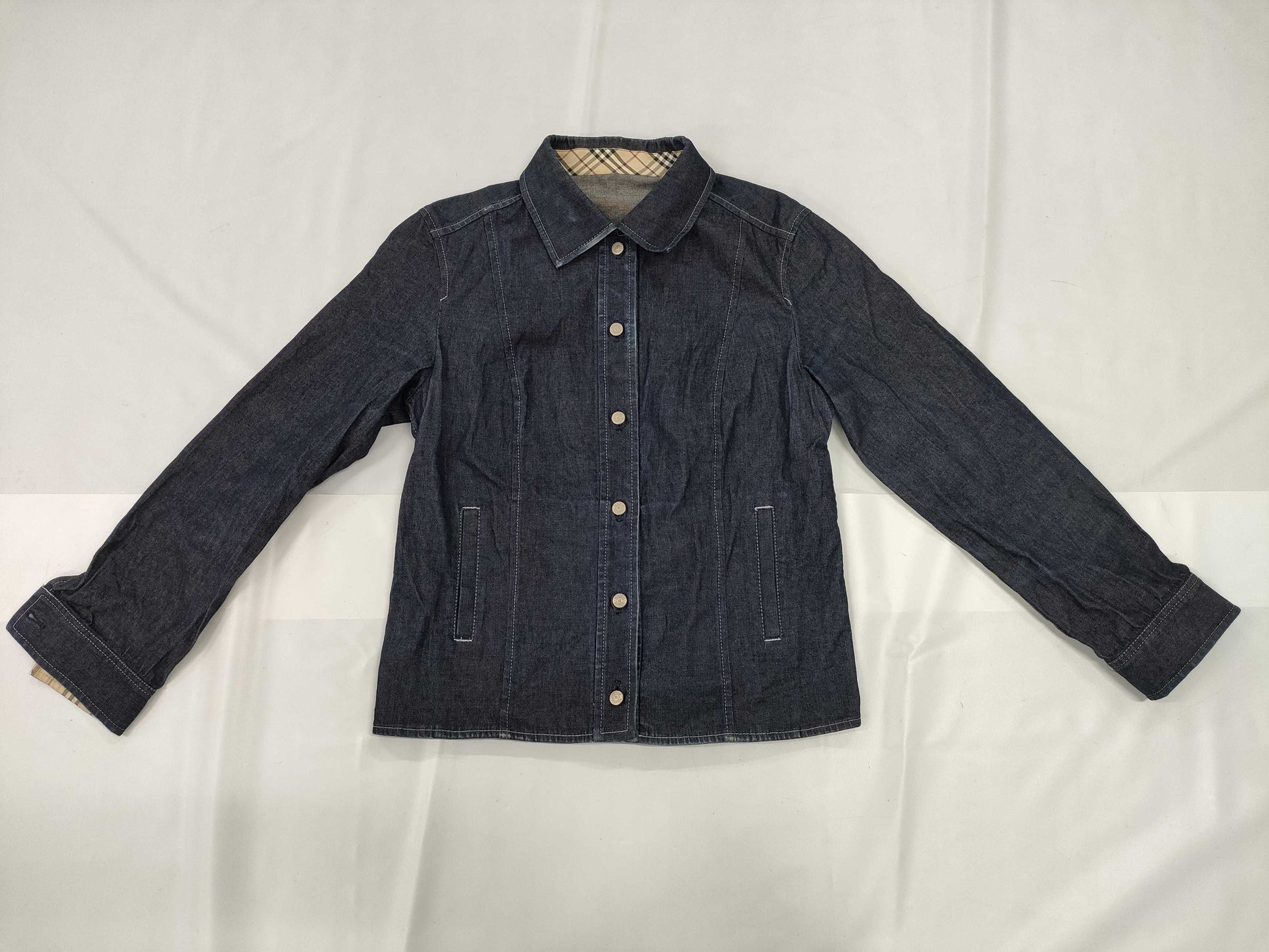 BURBERRY LONDON denim jacket size 42 jacket