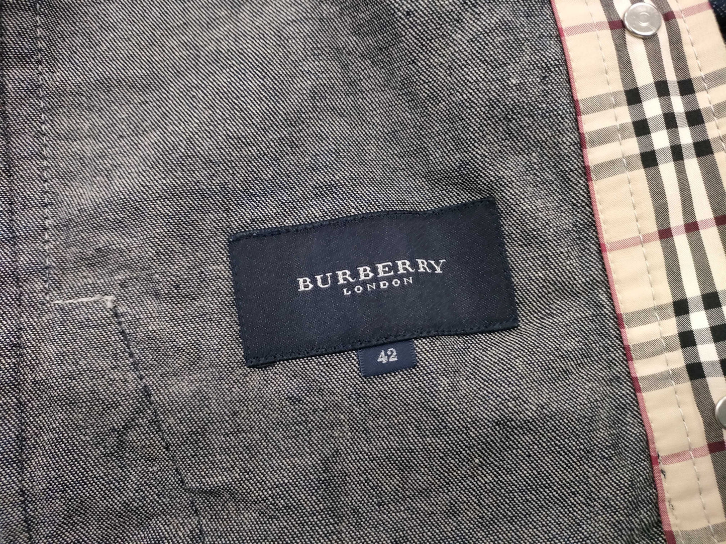 BURBERRY LONDON denim jacket size 42 jacket