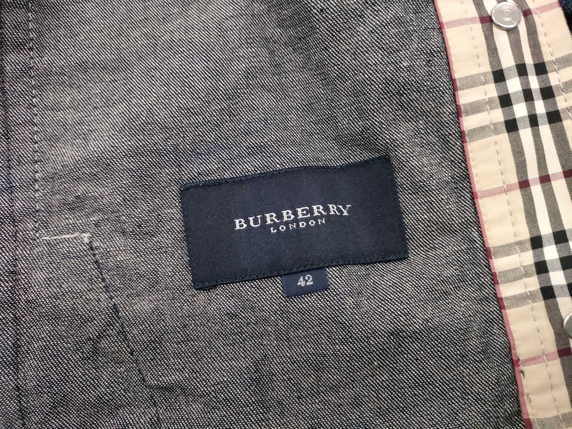BURBERRY LONDON denim jacket size 42 jacket