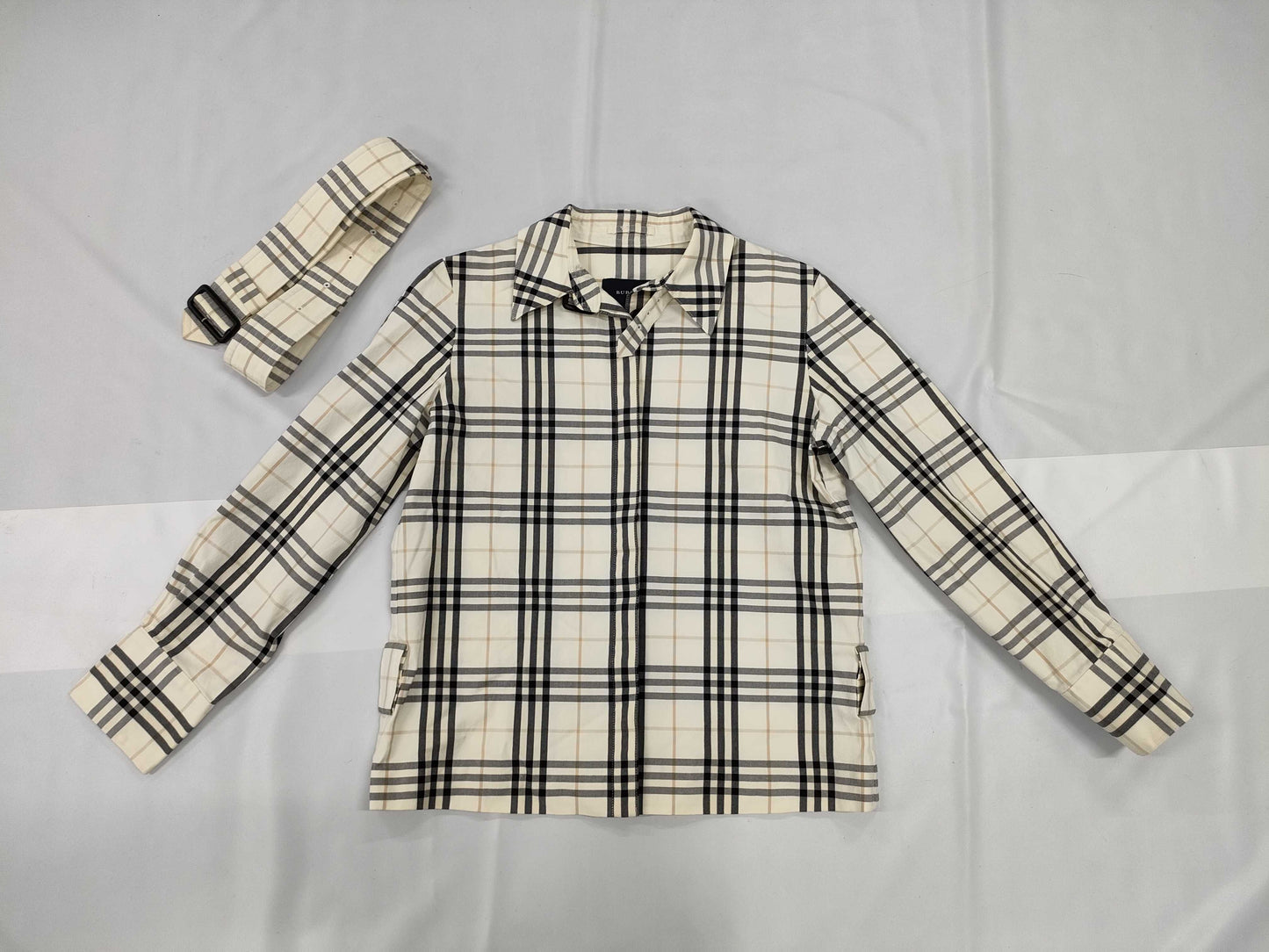 BURBERRY Belted Shirt Size 40 Shirt