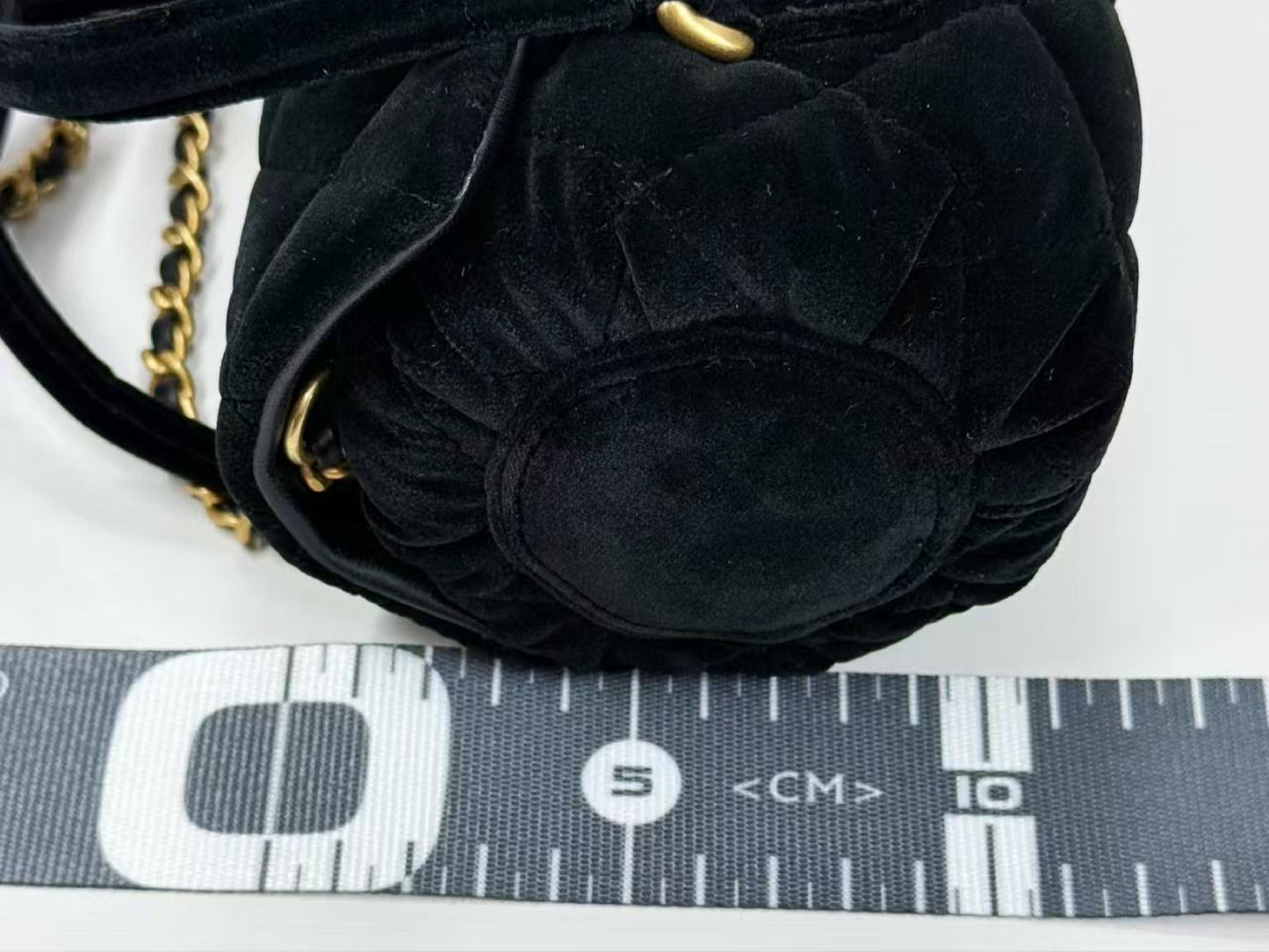 CHANEL Black Velvet Top Handle 2-Way Bag, Approx. W17 x H11 x D10cm Vintage G Hardware Mini Boston Shoulder Bag AHU05XC1 Excellent Condition S-A