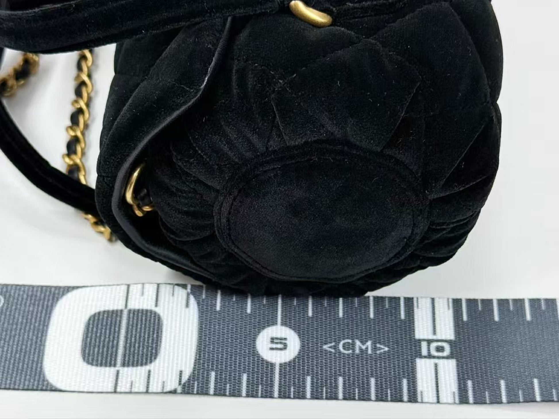 CHANEL Black Velvet Top Handle 2-Way Bag, Approx. W17 x H11 x D10cm Vintage G Hardware Mini Boston Shoulder Bag AHU05XC1 Excellent Condition S-A