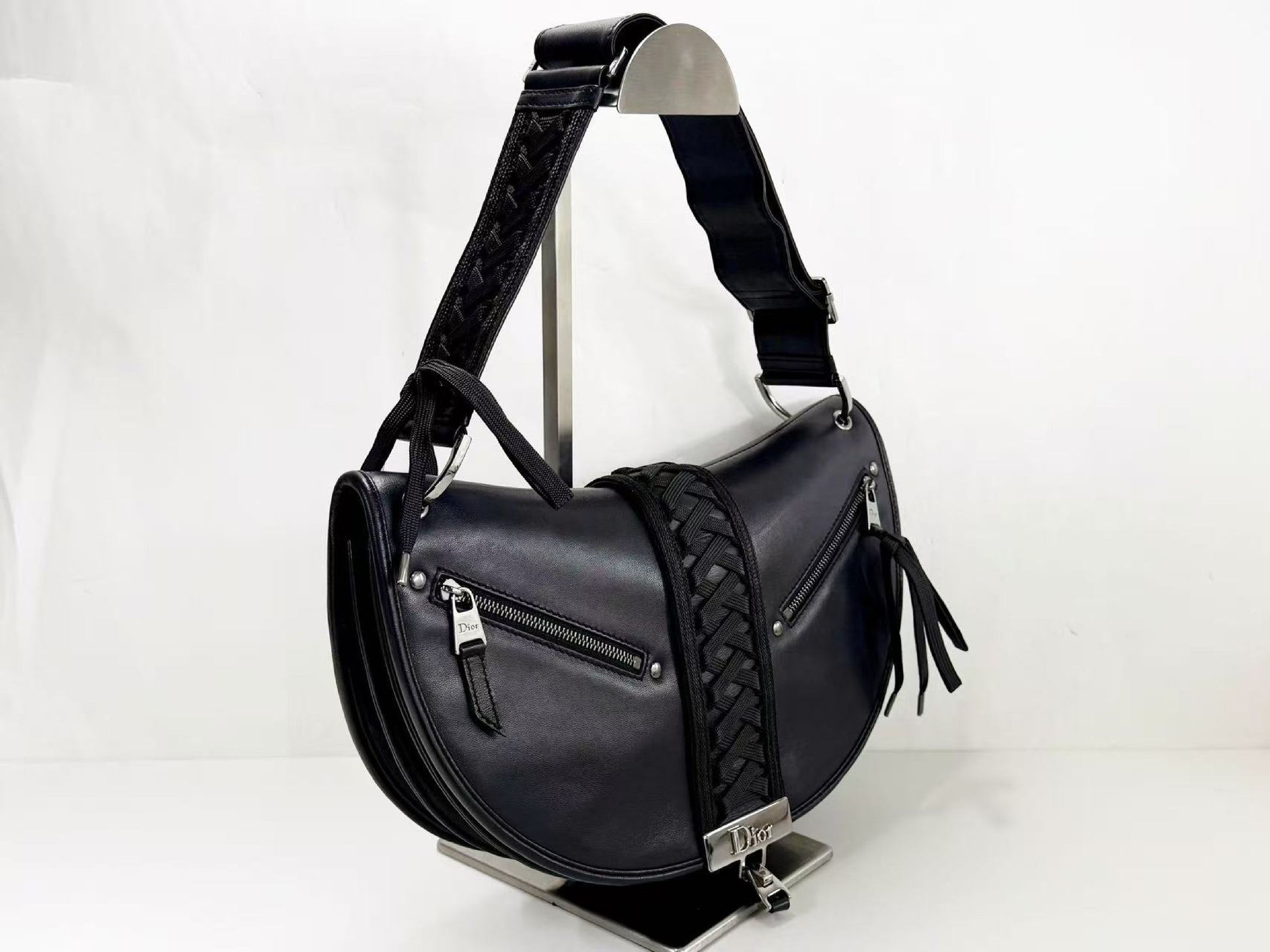 Dior Black Admit It Galliano Shoulder Bag, 06-MA-0092, W30cm , Excellent Condition, AB