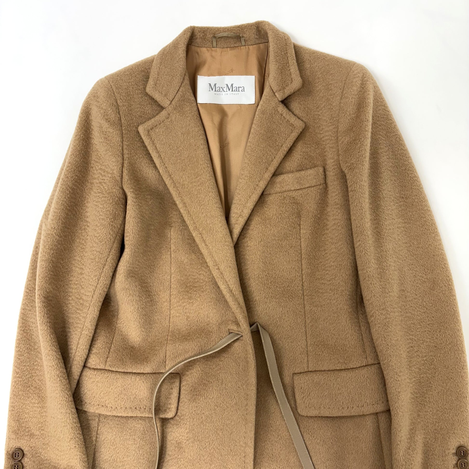 MaxMara MaxMara Camel 100% Coat Belted Coat