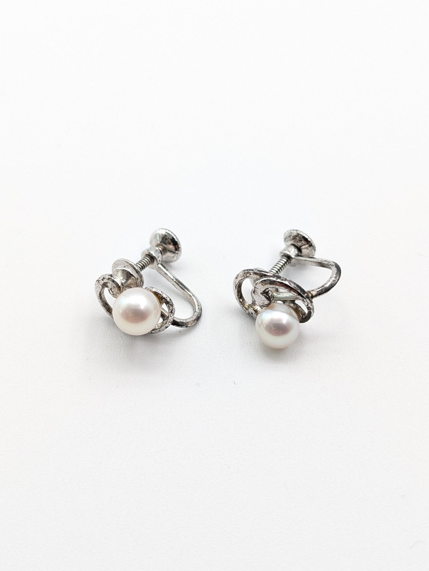 MIKIMOTO Pearl Diameter Approx. 6.1mm/6.3mm Sterling Silver 3.6g Earrings 