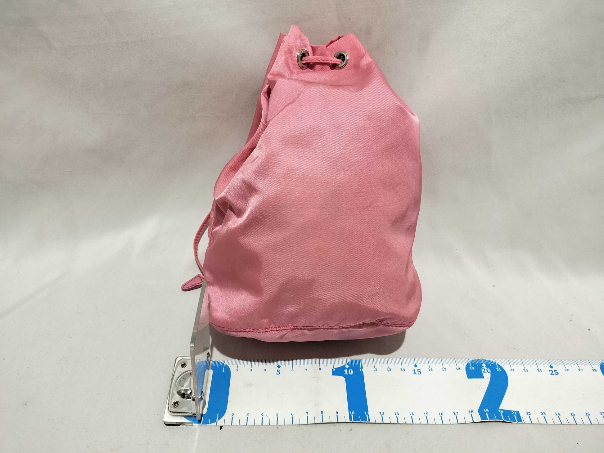 PRADA Nylon Drawstring Shoulder Bag Pink Pouch