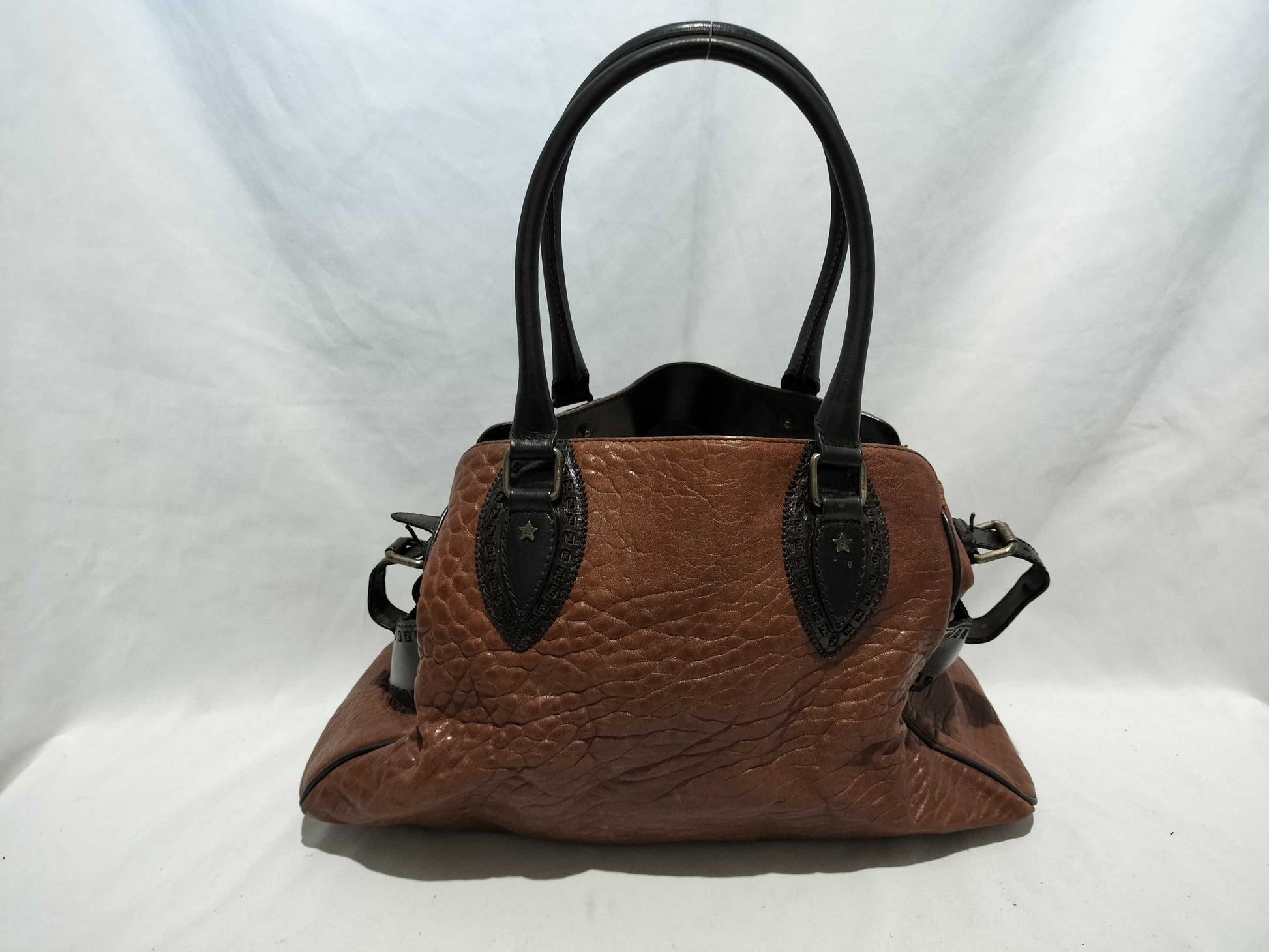 FENDI Ethnico Handbag Leather Handbag