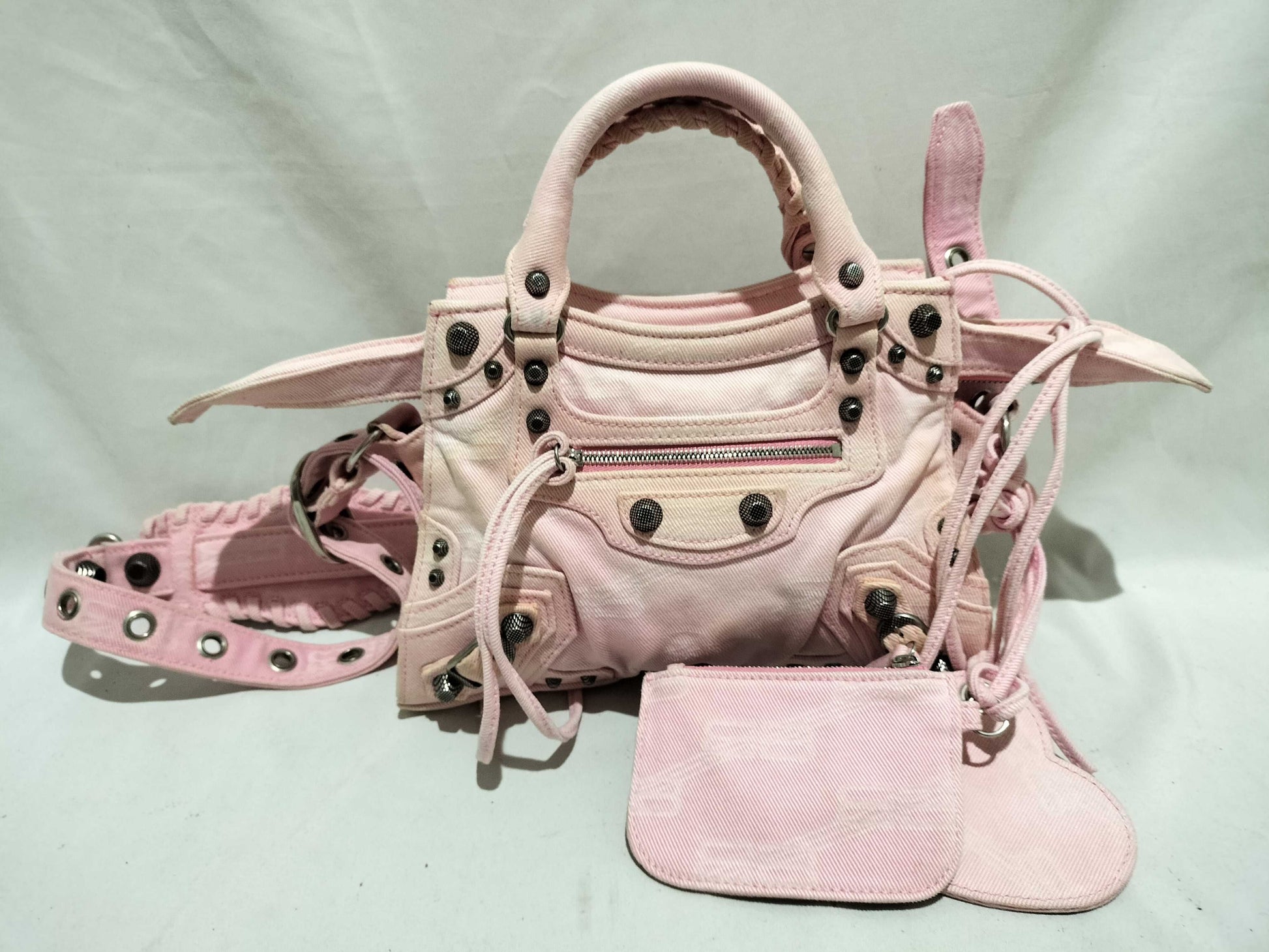 BALENCIAGA Neocagole Denim Shoulder Bag