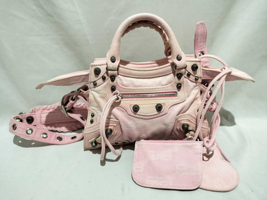 BALENCIAGA Neocagole Denim Shoulder Bag