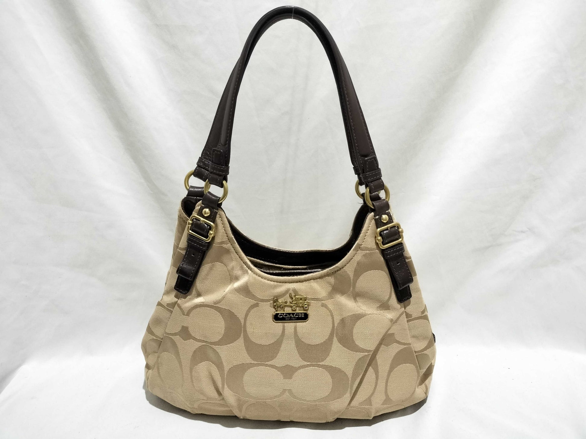 COACH Signature Coach Hobo Shoulder Bag Signature Shoulder Bag