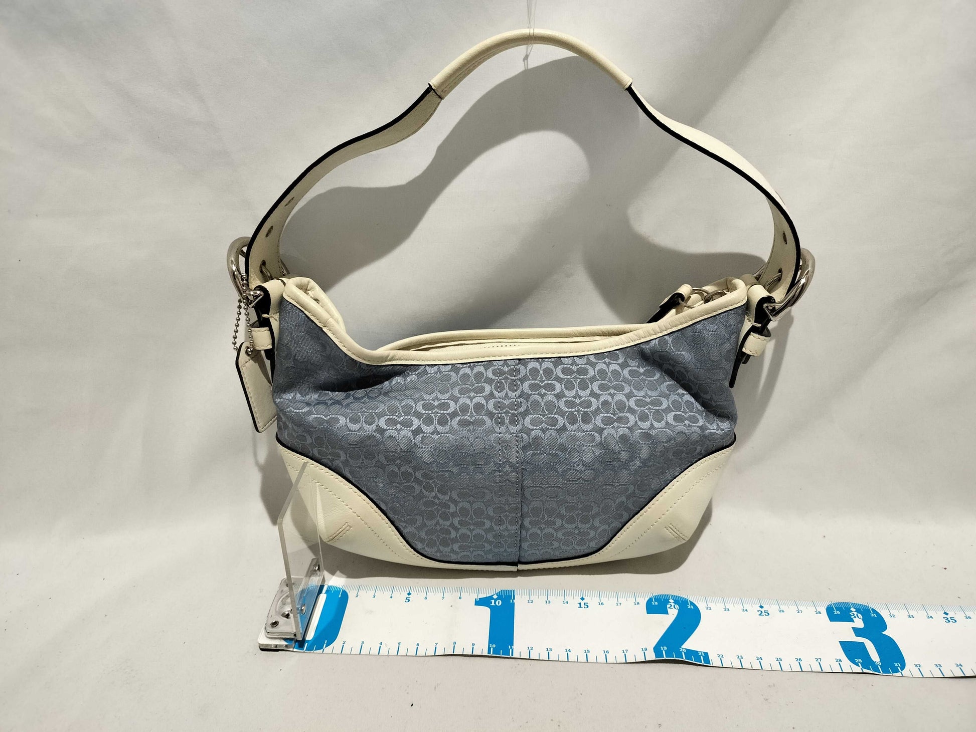 COACH Signature Coach Shoulder Bag Signature Blue Handbag