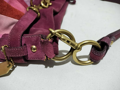 COACH Suede One-Shoulder Bag Patchwork Shoulder Bag