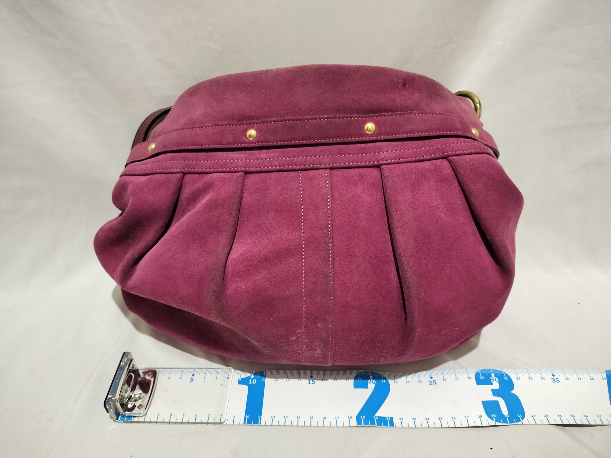 COACH Suede One-Shoulder Bag Patchwork Shoulder Bag