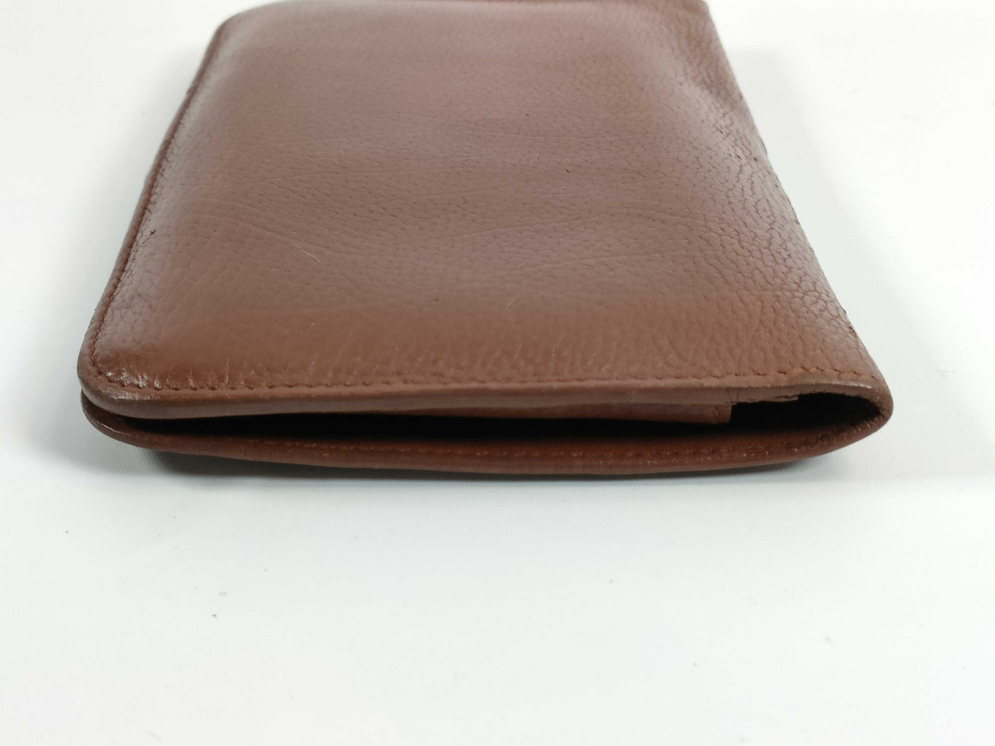 HERMES Dogon GM Leather Bi-fold Long Wallet with K Stamp, Brown