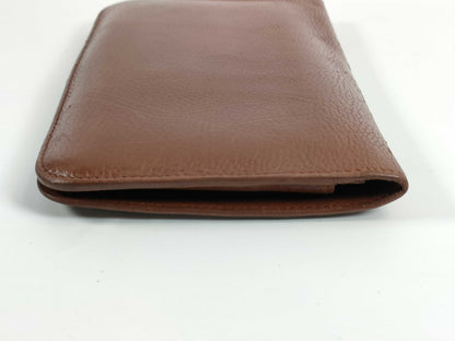 HERMES Dogon GM Leather Bi-fold Long Wallet with K Stamp, Brown