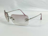  CHANEL COCO MARK COCO MARK Rimless Sunglasses with Rhinestones, Beige