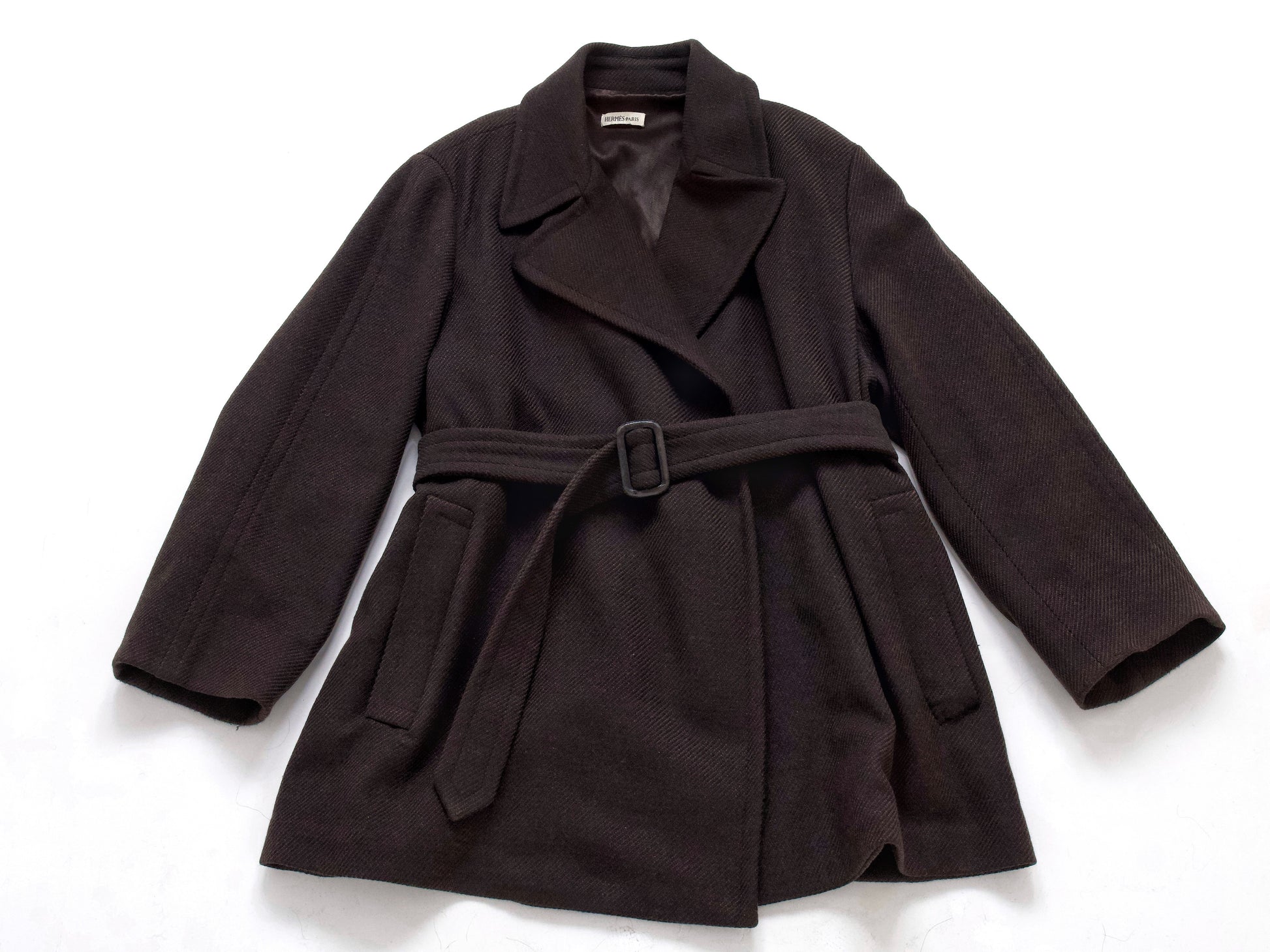 HERMES 1999 Margiela Wool Cashmere Oversized Coat #42 Uni Coat