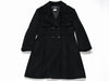 CHANEL Coco Mark 97A Wool Thin Quilted Lining A-Line Coat