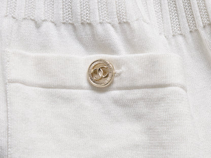 CHANEL Coco Mark CC Button Knit Dress