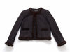 CHANEL Mink Trimmed Gold Mix Tweed Jacket