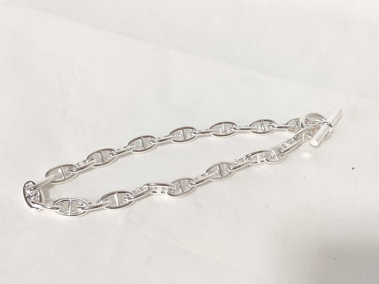 HERMES Chaine d'Ancre Necklace, GM29 Links, 23 Stamps, Ag925, 129.4g