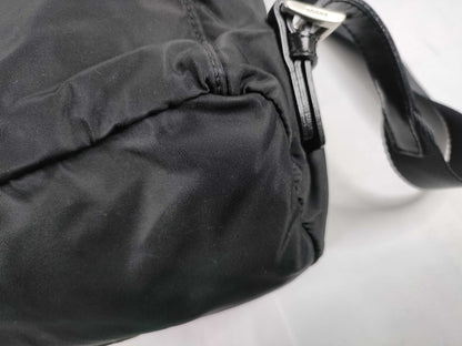 PRADA Nylon Prada Backpack Black Nylon Single Pocket Backpack