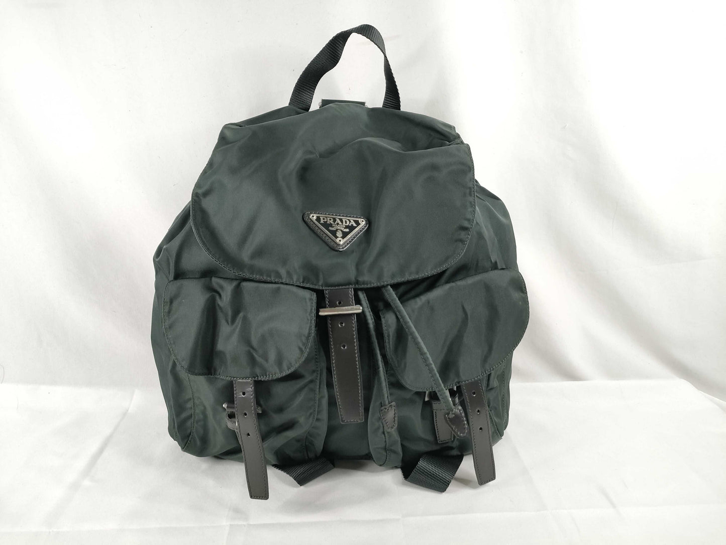 PRADA Nylon Prada Backpack Khaki