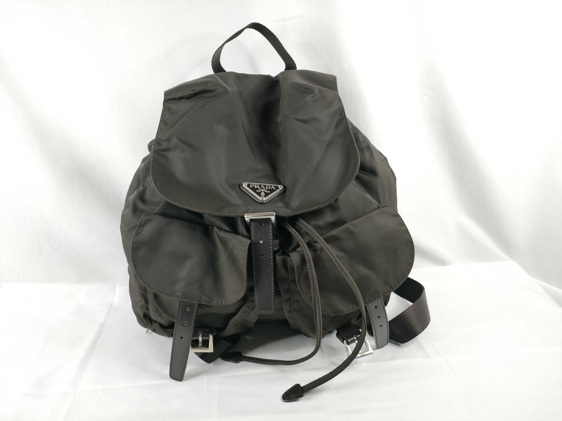 PRADA Nylon Prada Backpack Brown Backpack