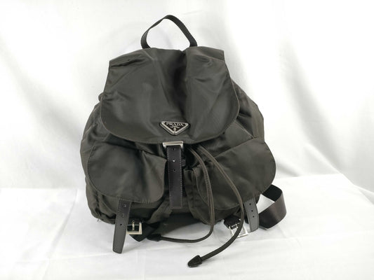 PRADA Nylon Prada Backpack Brown Backpack