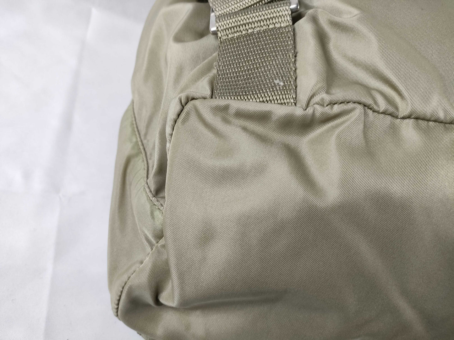 PRADA Nylon Prada Backpack Beige