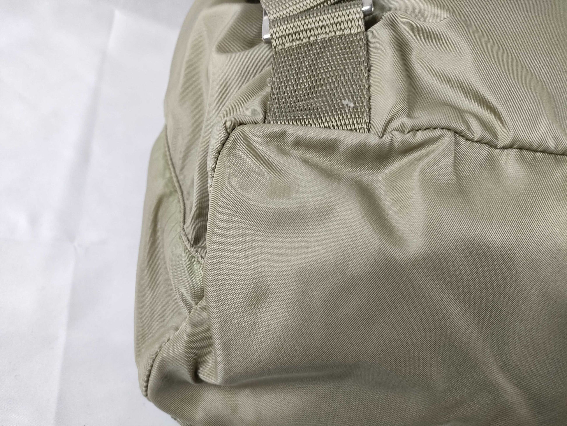 PRADA Nylon Prada Backpack Beige