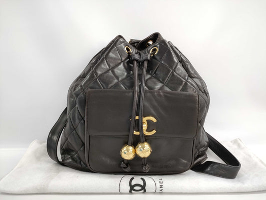 CHANEL Lamb Coco Mark Backpack