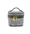 LOUIS VUITTON LV Micro Vanity M82467 Monogram Canvas Microfiber Blue Vanity Bag