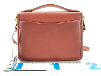 COACH C3486 2-Way Shoulder Bag, Brown Calfskin, Handbag